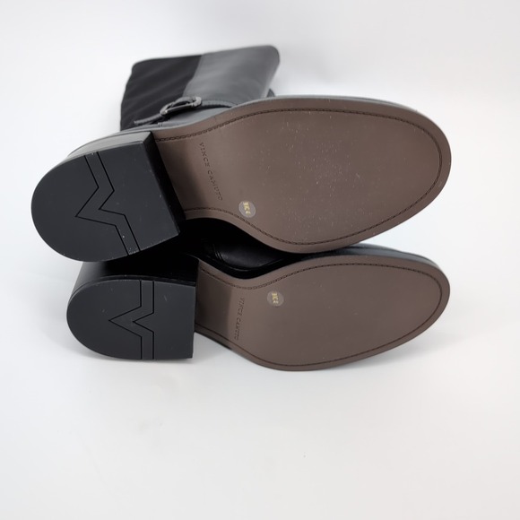 Vince Camuto Vianah2 Leather Suede Wide Calf Shaft Tall Boots Black Women's 9M - Picture 8 of 8